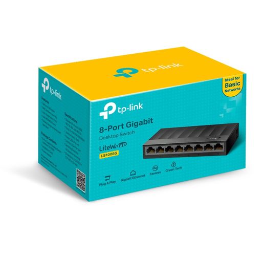 Desktop Gigabit Unmanaged Switch 8xLAN 10/100/1000Mbps LiteWave LS1008G 6935364085476