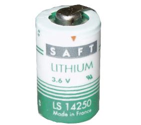 Lithium Battery 1/2AA LS14250CNR 3.6V 1200mAh Solder rad. Saft LS14250CNR