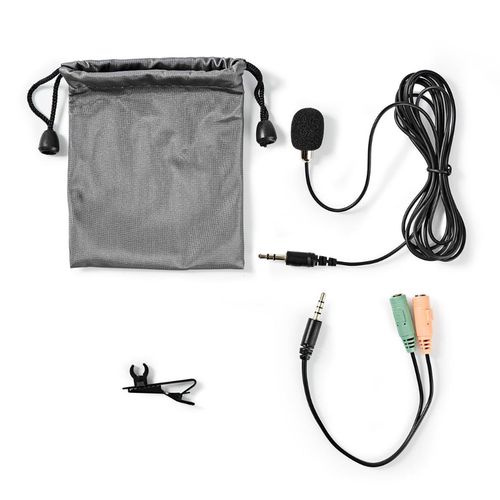 Clip-on Microphone with 3.5mm Connection 1.8m MICCJ105BK 5412810323708