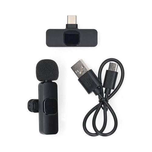 Wireless Rechargeable USB-C Lavalier Microphone MICW110BK 5412810451111