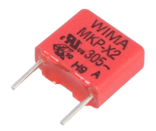 Capacitor 0.1uF 305V X2 MKP RM15mm MKP-X2-100N/305