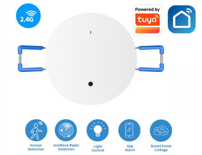 Presence and movement sensor with illuminance meter, recessed, 12V, TUYA / Smart Life MMW01 6976037361237