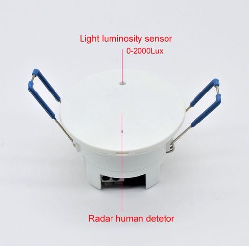 Presence and movement sensor with illuminance meter, recessed, 12V, TUYA / Smart Life MMW01 6976037361237