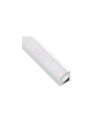 Aluminum profile with white cover for LED strip, white, corner 30/60° TRI-LINE MINI, 2m MN-3LM-ML-2M-W 5900652145010