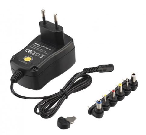 AC/DC switching adaptor 3-12V 1.5A, plug-in MW3G15GS