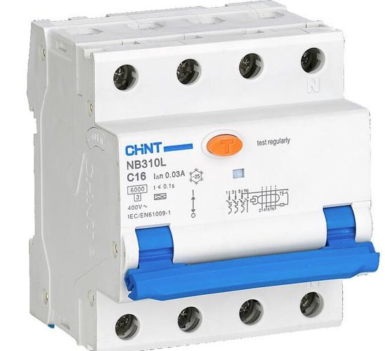 RCBO NB310L/3N 3P+N C16 30mA A TYPE, CHINT NB310L3PN30MAA16C 6925808357665