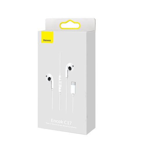 Earphones USB-C with Built-in Microphone & Controller, White NGCR010002 6932172604264