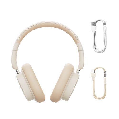 Wireless Bluetooth 5.3 Over-Ear Headphones Bowie D05, White NGTD020202 6932172626020