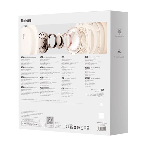 Wireless Bluetooth 5.3 Over-Ear Headphones Bowie D05, White NGTD020202 6932172626020