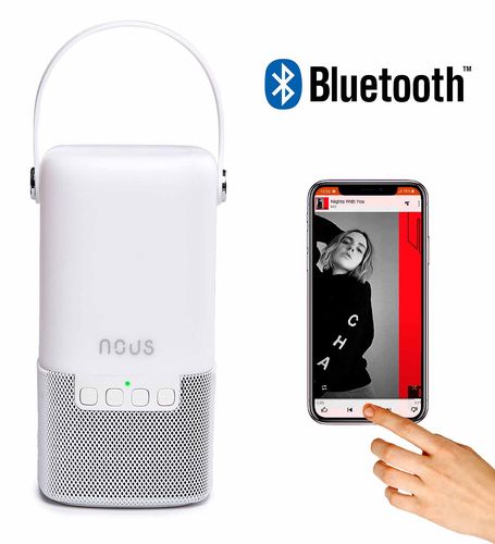 Portable Bluetooth speaker with LED luminaire, 3W, IPx4, NOUS NOUS-H2