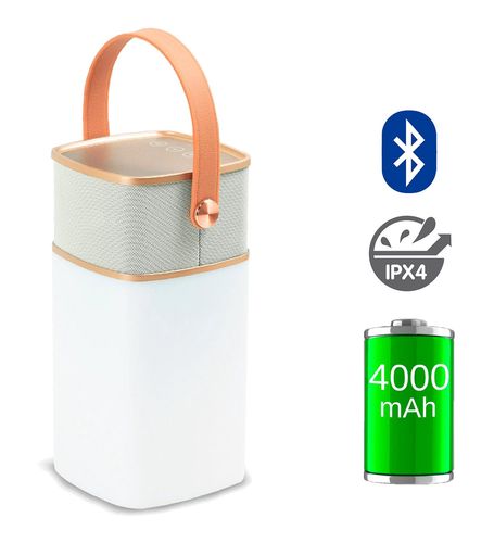 Portable Bluetooth speaker with LED luminaire + USB PowerBank, 5W, 4000mAh, IPx4, NOUS NOUS-H4