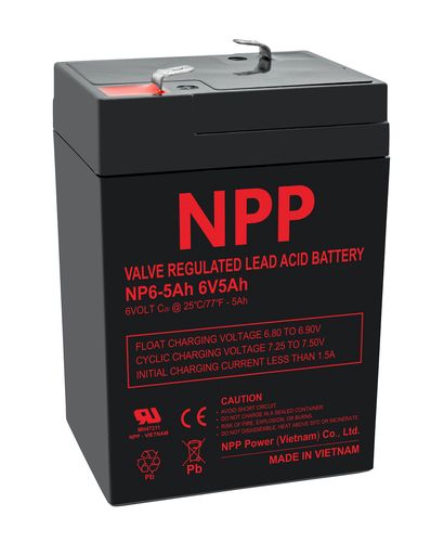 Battery 6V 5Ah T1(F1) Pb AGM NPP NP6-5Ah 8719845000084; 8719845000312; 8719845100098