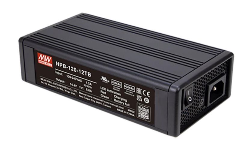 Battery Pb, Li-ion Charger 27.6V 4A, TB, PFC, MEAN WELL NPB-120-24TB