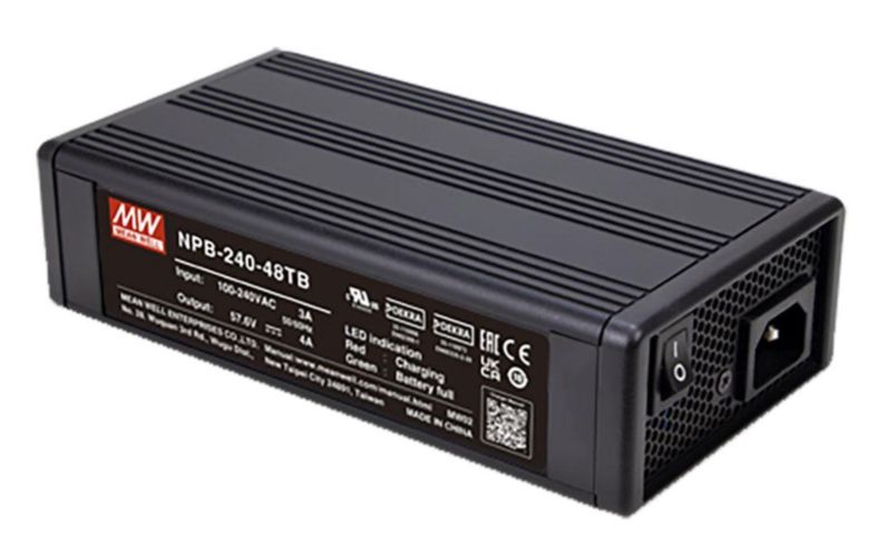 Battery Pb, Li-ion Charger 13.8V 13.5A, TB, PFC, MEAN WELL NPB-240-12TB