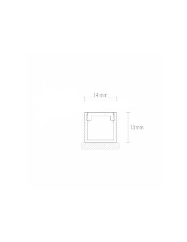 Endcap for LED profile LINE/DEOLINE, gray, without hole OP2-EC-13x14-G-WOH 5900652147984