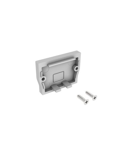 Endcap for LED profile JAPET, gray, with screws, without hole OP2-EC-JAPET-G-WOH 5908293403001