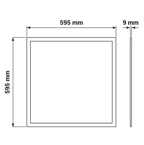 LED panel 60x60cm, 40W, 4000K, 4400lm, ARCHE, without power supply, LED-POL ORO07039 5902533195251