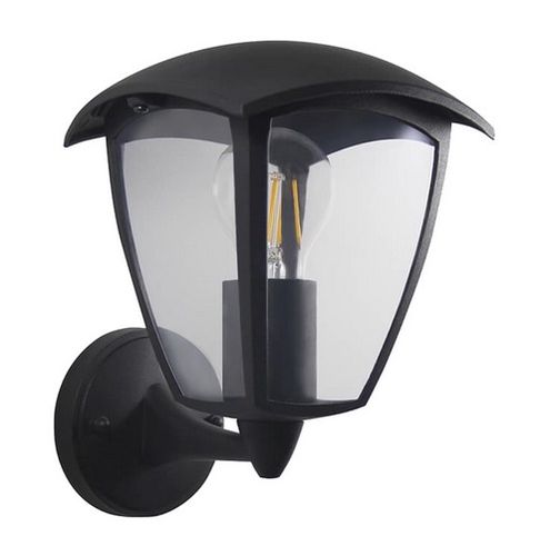 Outdoor wall mounted luminaire for E27 lamp, WENA, IP54, bottom side mount, black, ORO ORO10032