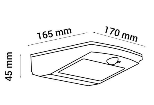 Solar LED floodlight with motion sensor, 6.5W, 630Lm, IP54, 4 modes, battery 4500mAh ORO10049