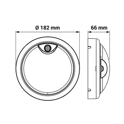 LED luminaire with PIR motion sensor GOZO, 230Vac, 15W, 4000K, 1500lm, ORO ORO27006 5902533194506