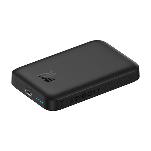 LiPo Powerbank 6000mAh 20W wireless charging 15W USB-C Magsafe compatible Mini Air black BASEUS P10059002113-00 6932172641436