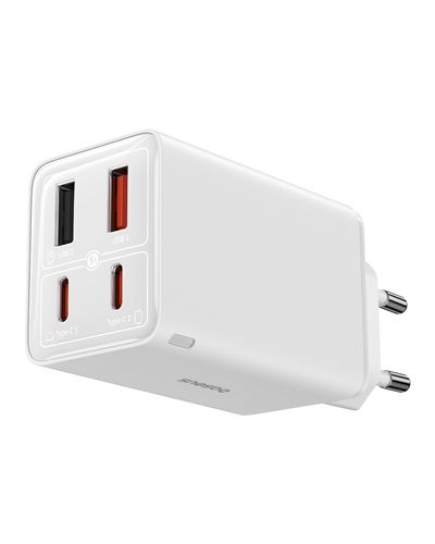 Wall Fast Charger GaN6 Pro 65W 2xUSB-A + 2xUSB-C QC PD with USB-C Cable 1m, White P10162701213-00 6932172644437