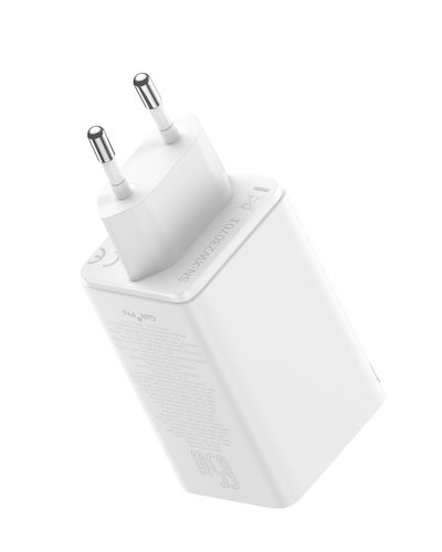 Wall Fast Charger GaN6 Pro 65W 2xUSB-A + 2xUSB-C QC PD with USB-C Cable 1m, White P10162701213-00 6932172644437