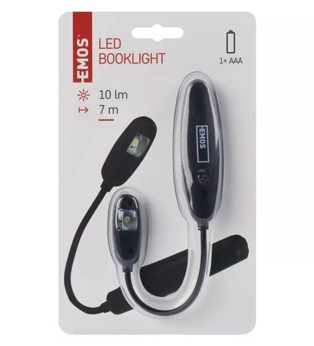 LED clip light for books, 10lm, 1xAAA, EMOS P3400