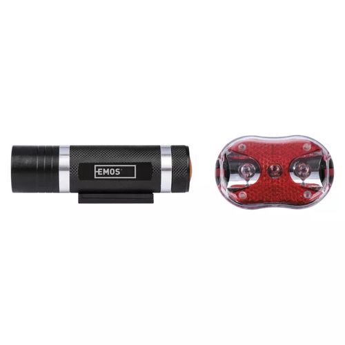 LED Bicycle Front Light 150lm and Back Light, 5× AAA, EMOS P3920 8592920029848
