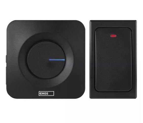 Wireless doorbell, black, 230Vac, EMOS P5729B 8592920105948