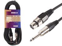 PROFESSIONAL XLR CABLE, XLR FEMALE TO 6.35mm JACK MONO MALE (6m) PAC111