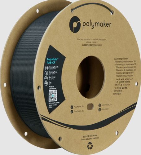 Filament PA6-CF 1.75mm black Polymide 0.5kg Polymaker PG03001 6938936711551