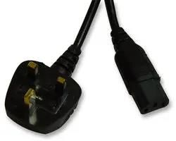 LEAD UK PLUG TO IEC C13 SKT 5A BLK 2.5M PE01059 2.5M