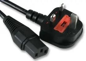 POWER CORD, UK-IEC 60320 C13, 2M, BLACK PE01063