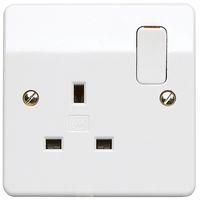 13A 1G DP SWITCH SOCKET OUTLET K2757 WHI