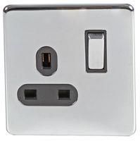 SOCKET 1 GANG POLISHED CHROME PC1899