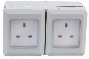 DOUBLE 13A SOCKET, IP55 PEL00887