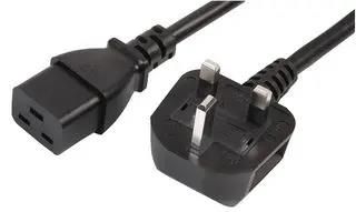 LEAD UK PLUG TO 16A CONN C19 3M PEL01179