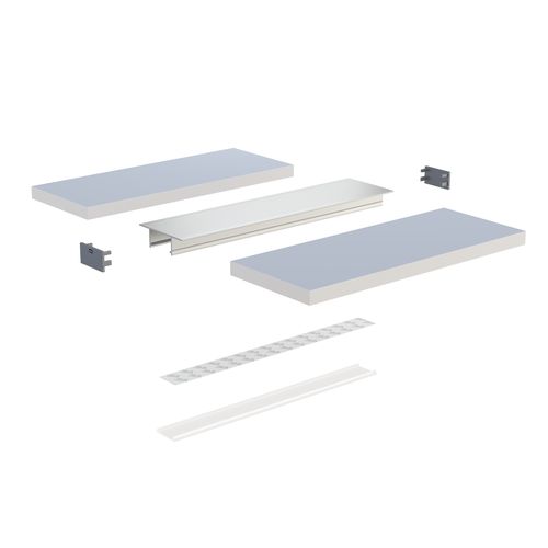 LED profile for LED strips, aluminum anodized, recessed, PLATO, 2m PROF-PLATO-2Ms 5904405930038