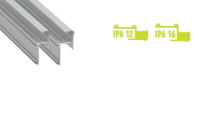 Aluminum profile for LED strips to mount of plasterboard, recessed, IPA16 2.02m LUMINES PROF-IPA16-2Ms 5902973364064