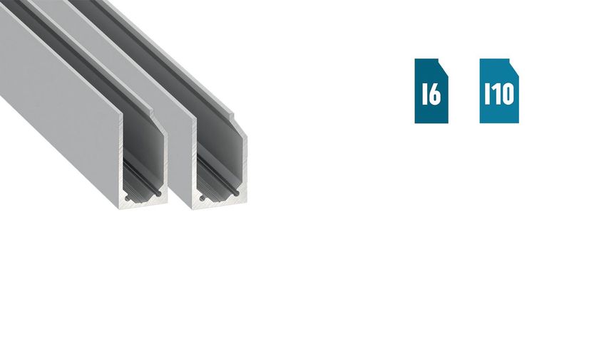 Aluminum profile for LED strips, for organic glass 6mm, L6, 2.02m LUMINES PROF-L6-2Ms 5902973363210