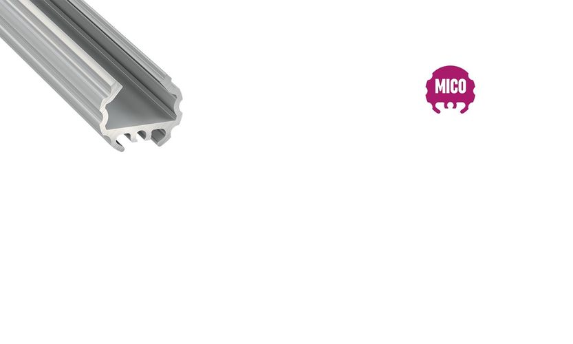 Aluminum profile for LED strips round, thin, MICO, 1m LUMINES PROF-MICO-1Ms 5902973365450