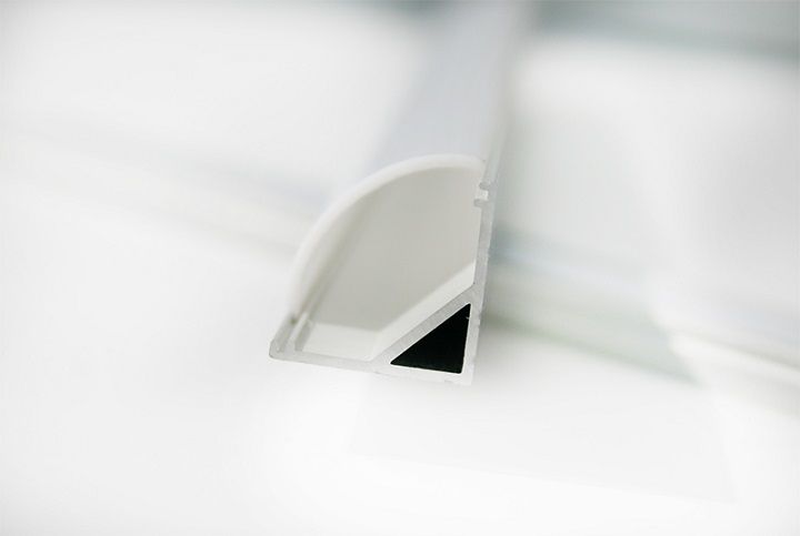 Aluminum profile for LED strip corner SR16 3m PROF-SR16-3M