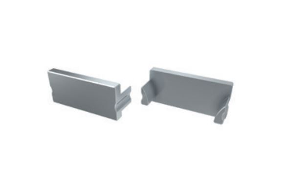 LED profile's TERRA endcap, silver, plastic, LUMINES PROF-TERRA-ENDCAP 5901854778815