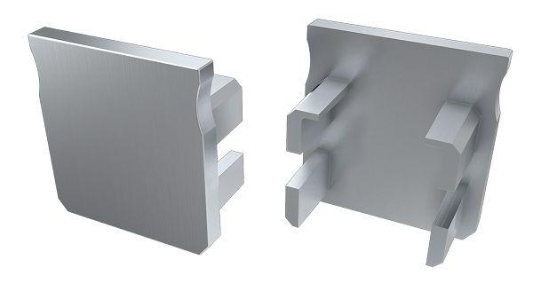 Endcap for LED profile LUMINES type Y, grey, without hole PROF-Ys-EDCAP-WOH 5901854775487