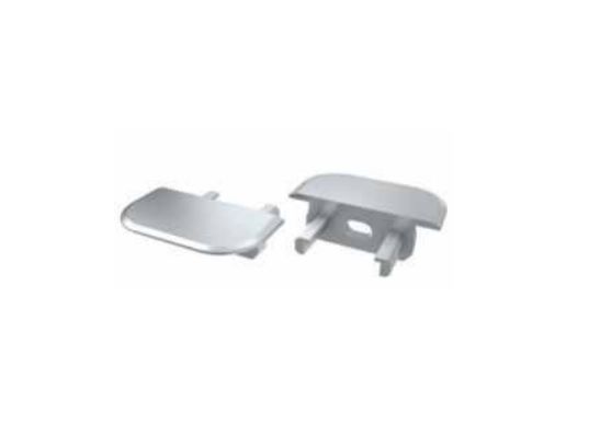LED profiles Z endcap with hole, grey, LUMINES PROF-Z-ENDCAP