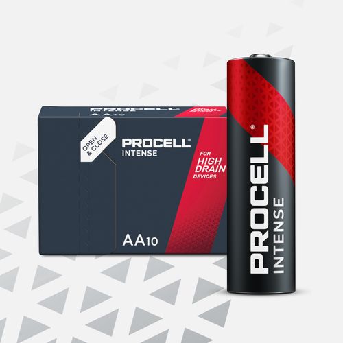 Alkaline Battery LR6 MX1500 AA ( R6/MN1500/R6) 1.5V 3072mAh PROCELL Intense 10pcs box Duracell LR6/DUR/PROC-I/10 5000394136830