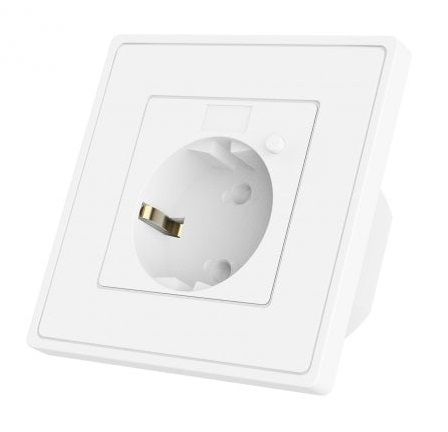 Smart wall socket Wi-Fi, 2300W, with schedule ant timer modes, white, WOOX R4054 8435350740542