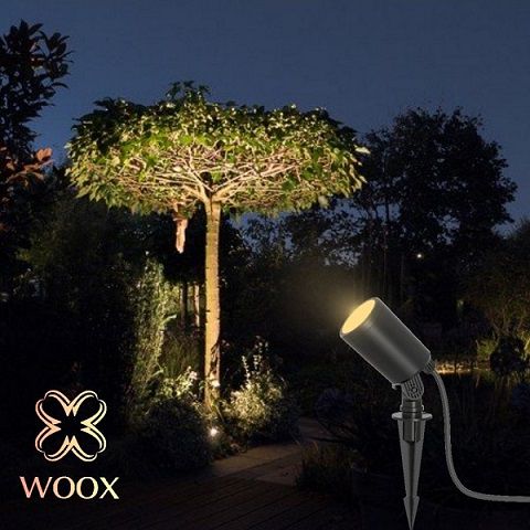 LED garden light 230Vac, 7W 520lm 2700K - 6500K, RGB+CCT, IP65, smart Wi-Fi, app controllable, TUYA / Smart Life, WOOX R5147 8435606715034; 8435606830546