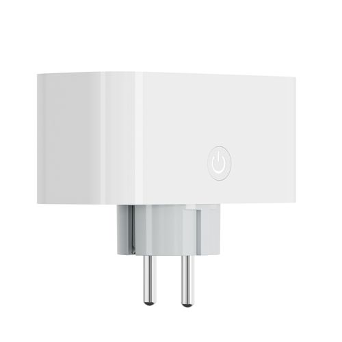 Smart dual socket Wi-Fi, 3680W, IP20, energy monitoring and timer, white, WOOX R6153